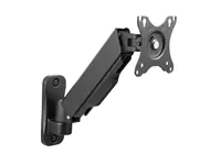 equip - Befestigungskit (Wandmontagehalterung, Schrauben) - Gasfeder - für LCD-Display / Curved LCD-Display - arm length 290 mm - Metall, Kunststoff, stainless steel - Schwarz - Bildschirmgröße: 43.2-81.3 cm (17"-32") - Wandmontage