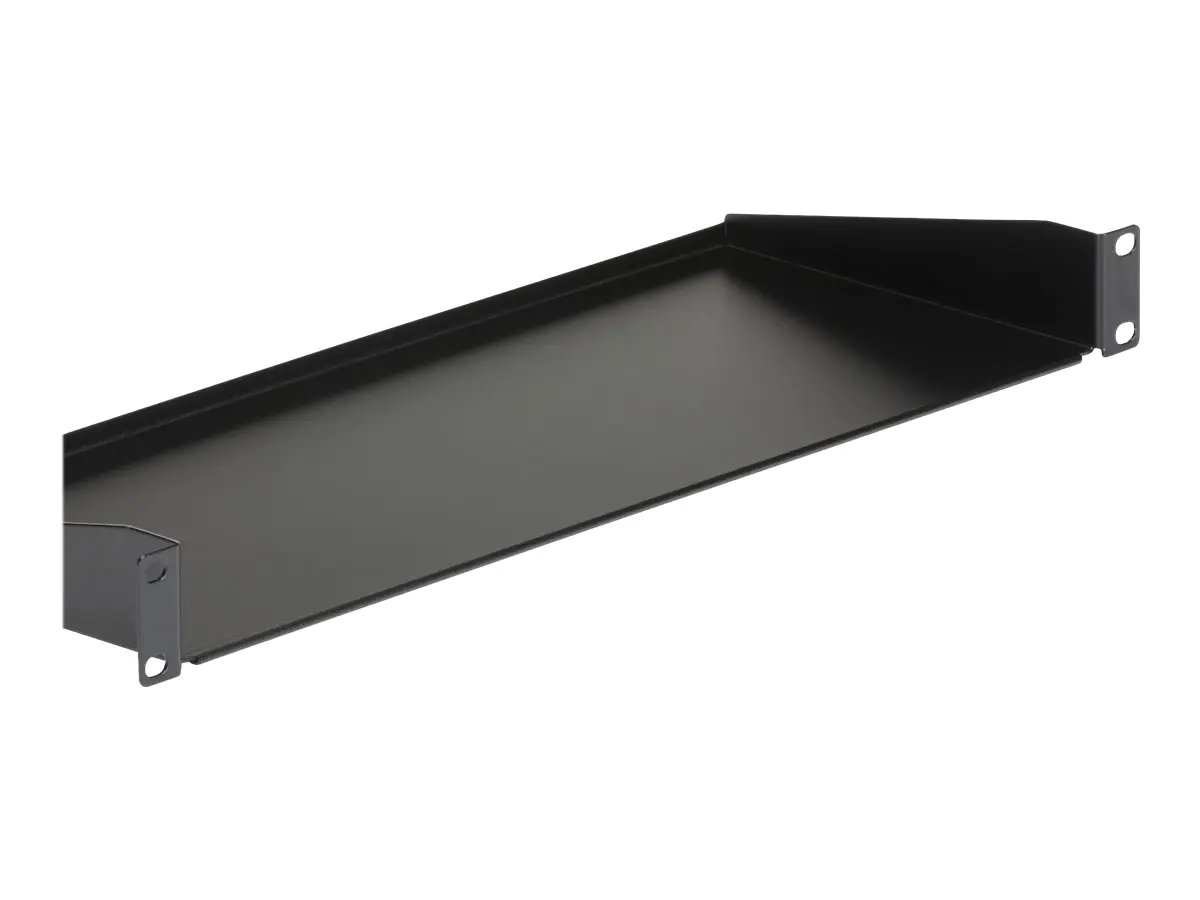StarTech 1U Server Rack Cabinet Shelf, 7in Deep Fixed Cantilever Tray, Rackmount Shelf for 19" AV/Data/Network Equipment Enclosure with Cage Nuts & Screws, 33lbs Weight Capacity - 1U Rack Shelf 7" Deep (CABSHELF1U) - Rack - Regal - Schwarz - 1U - 48.3 cm