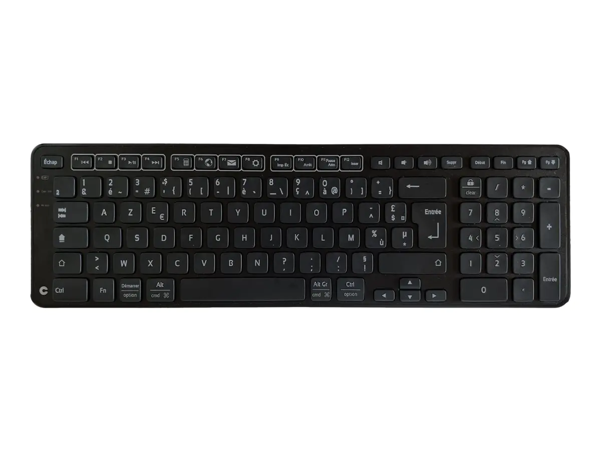 Contour Balance - Tastatur - kabellos - USB, 2.4 GHz - Französisch - Schwarz