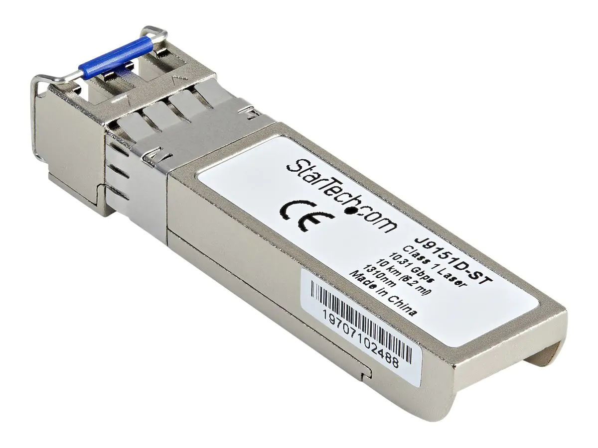 StarTech J9151D-ST Transceiver Modul (SFP+ Module, 10GBase-LR HP kompatibel, Glasfaser, 1310nm, LC Single Mode mit DDM) - SFP+-Transceiver-Modul (gleichwertig mit: HP J9151D) - 10GbE - 10GBase-LR - LC Single-Modus - bis zu 10 km - 1310 nm - für HPE Aruba