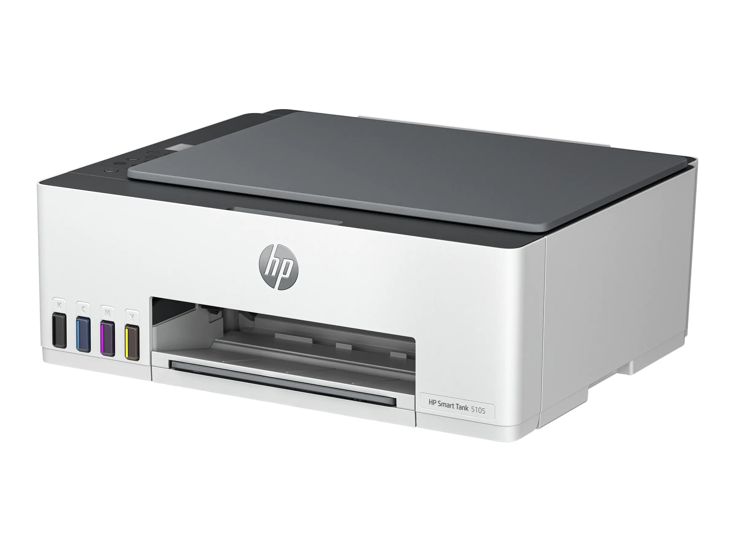 HP Smart Tank 5105 All-in-One - Multifunktionsdrucker - Farbe - Tintenstrahl - nachfüllbar - Legal (216 x 356 mm) (Original) - A4/Legal (Medien) - bis zu 10 Seiten/Min. (Kopieren) - bis zu 12 Seiten/Min. (Drucken) - 100 Blatt - USB 2.0, Wi-Fi(n), Bluetoot