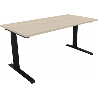 Sitz-/Stehtisch Kufe Doppels. Quad. B1600xT800xH645-1275 an/Akazie