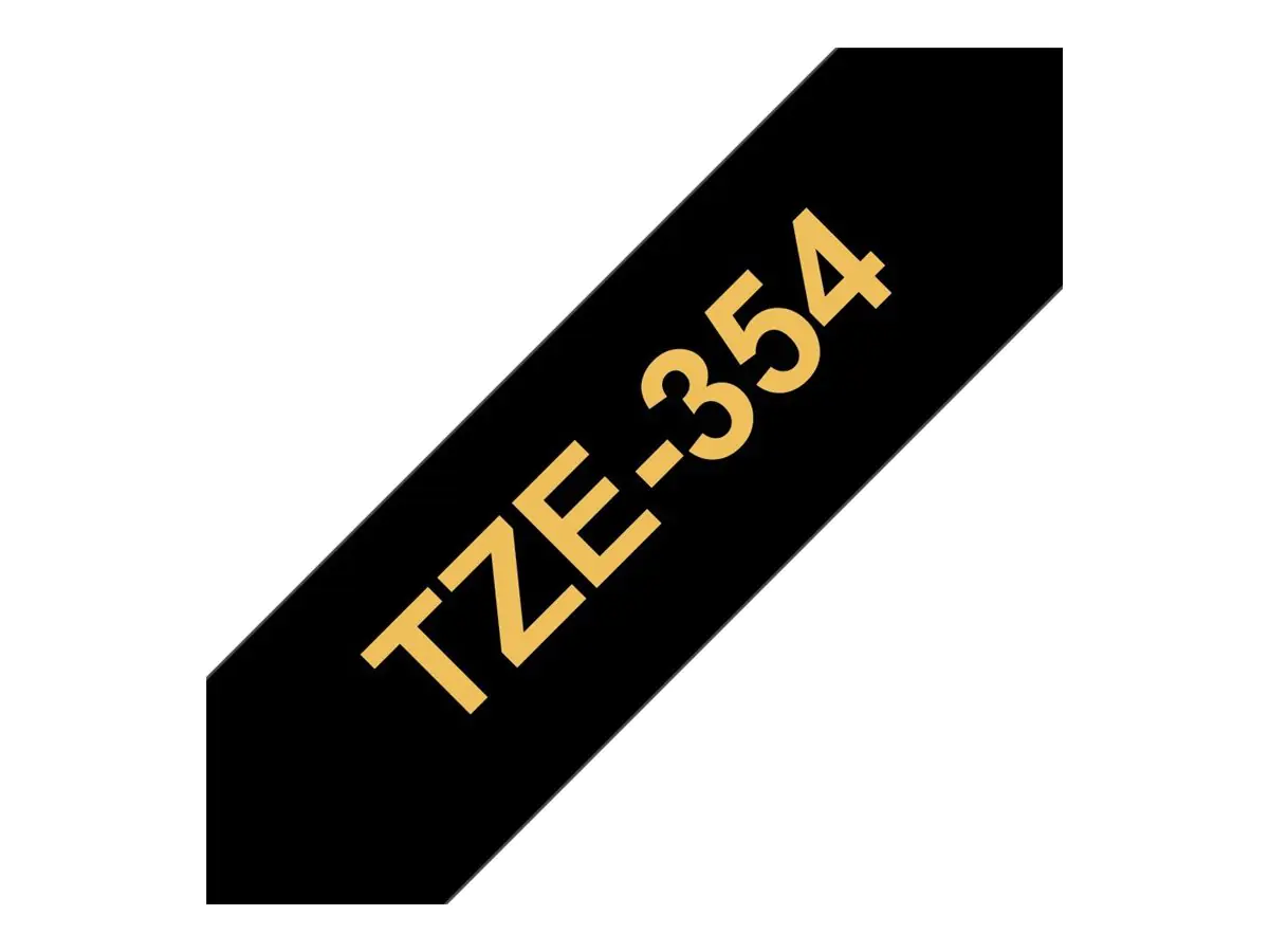 Brother TZe-R354 - Seidig - gold auf schwarz - Rolle (2,4 cm x 4 m) TZER354