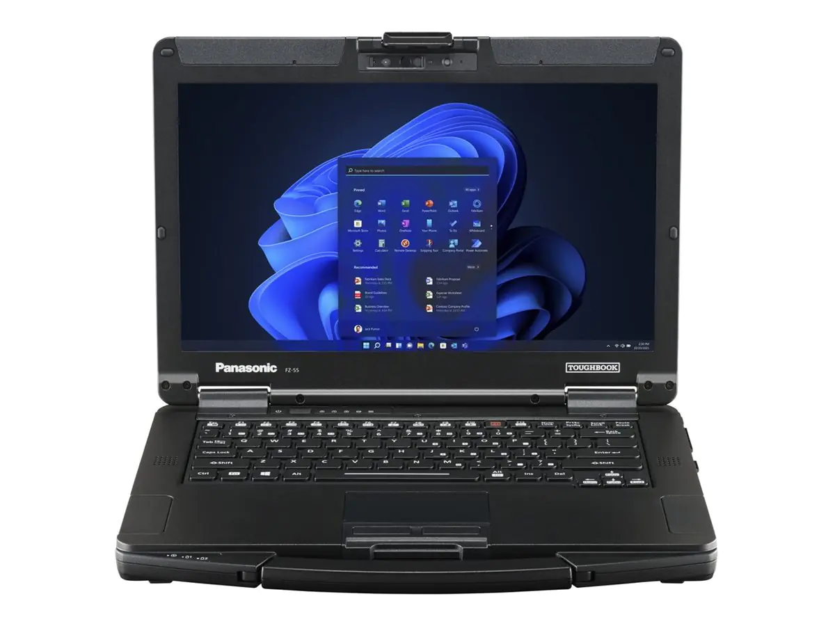 Panasonic Toughbook 55 - Robust - Intel Core i5 1345U - Win 11 Pro - Intel Iris Xe Grafikkarte - 16 GB RAM - 512 GB SSD NVMe, TCG Opal Encryption - 35.6 cm (14") 1366 x 768 (HD) - Wi-Fi 6E, Bluetooth - kbd: Deutsch