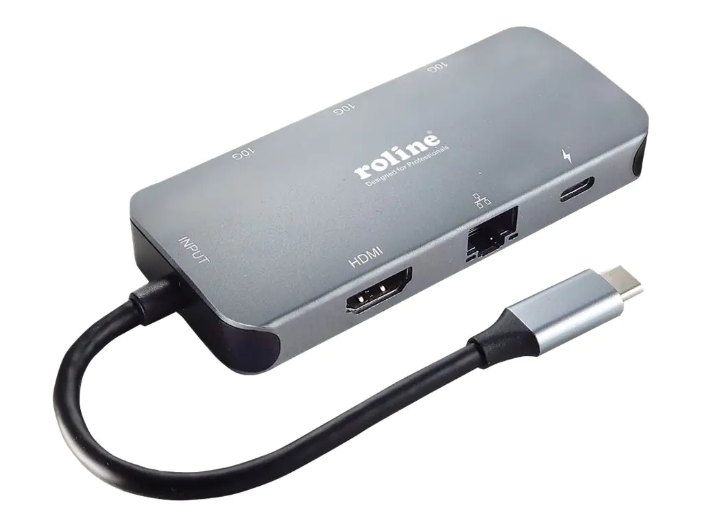 Roline - Dockingstation - USB-C 3.2 Gen 2 - HDMI - 1GbE