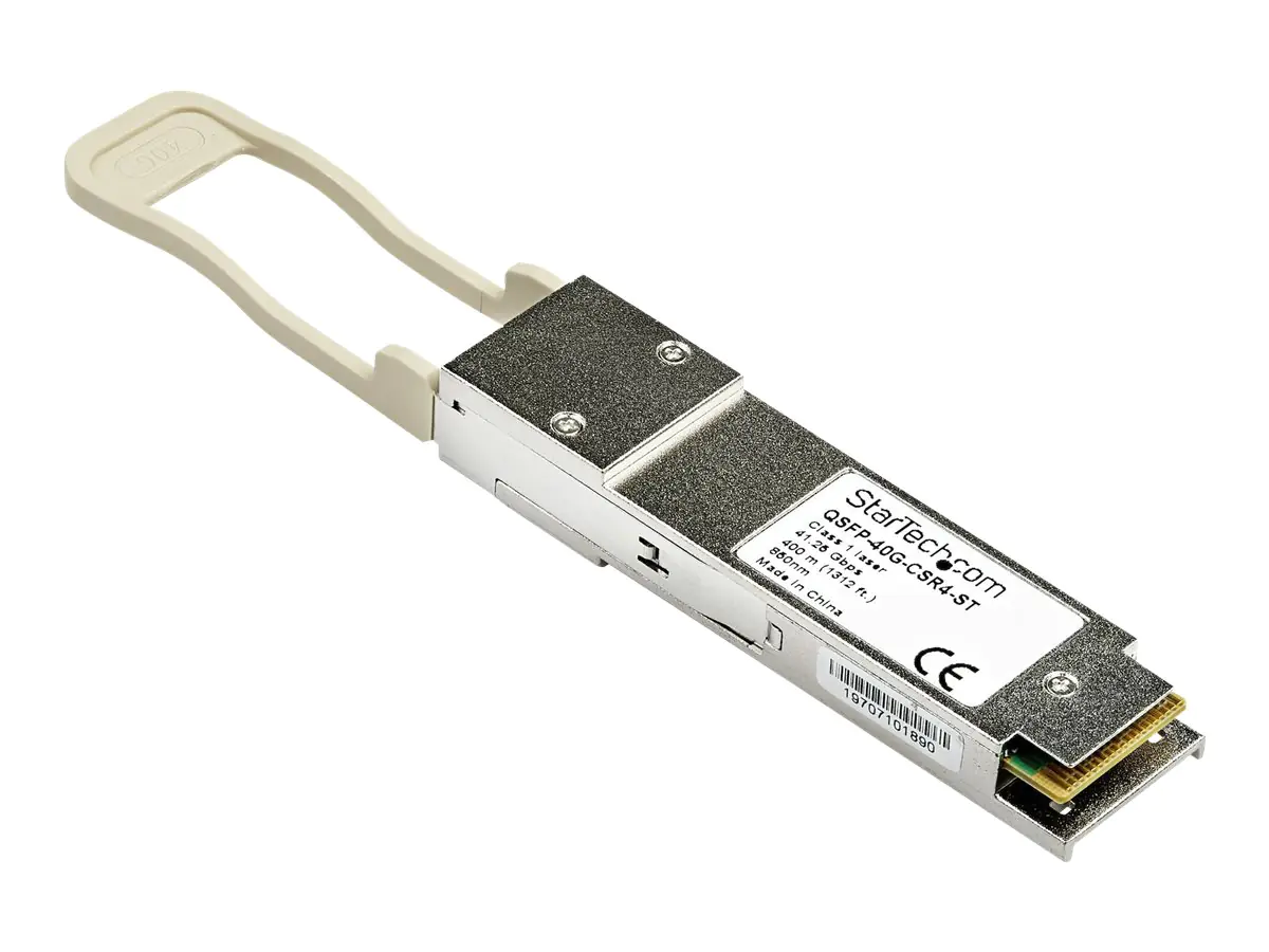 StarTech QSFP-40G-CSR4-ST Transceiver Modul (QSFP Module, 40GBase-SR4 Cisco kompatibel, Glasfaser, 850nm, MPO Multimode mit DDM) - QSFP+-Transceivermodul (gleichwertig mit: Cisco QSFP-40G-CSR4) - 40 Gigabit LAN - 40GBASE-SR4 - MPO-Multi-Modus - bis zu 400
