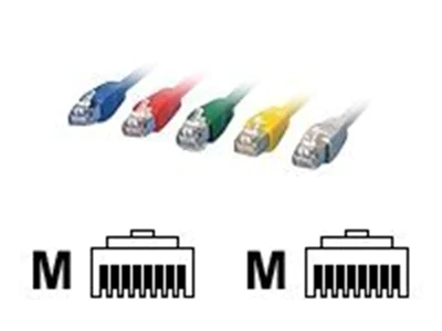 Digital Data - Patch-Kabel - RJ-45 (M) zu RJ-45 (M) - 10 m - SSTP-Kabel - CAT 6 - geformt - Rot