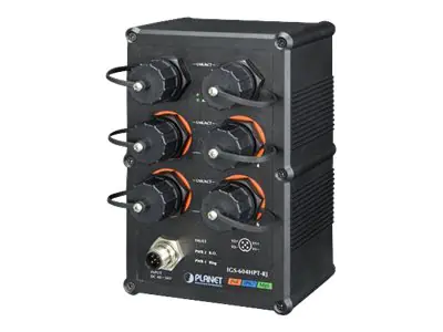 PLANET IGS-604HPT-RJ - Switch - L3 - managed - 4 x 10/100/1000 (PoE) + 2 x 10/100/1000 - an DIN-Schiene montierbar, wandmontierbar - PoE (144 W) - Gleichstrom