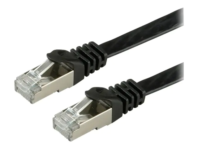 VALUE - Patch-Kabel - RJ-45 (M) bis RJ-45 (M) - 1.5 m - FTP - CAT 6a - halogenfrei, geformt, verseilt, flach - Schwarz