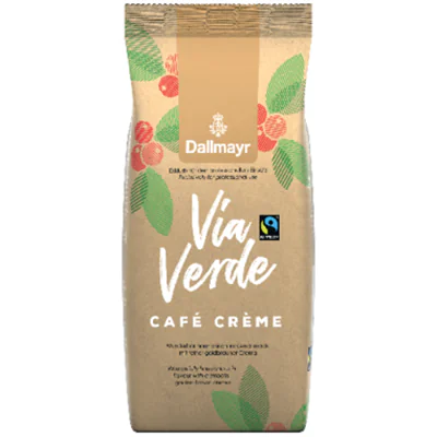Dallmayr Kaffee Via Verde Café Crème ganze Bohne 1.000 g/Pack.