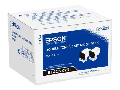 Epson - 2er-Pack - Schwarz - Original - Tonerpatrone - für Epson AL-C300; AcuLaser C3000; WorkForce AL-C300
