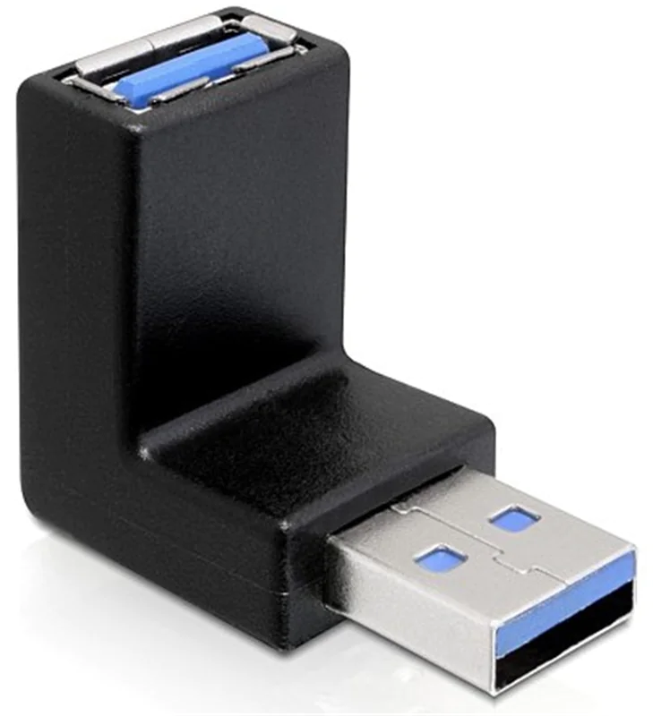 Delock - USB-Adapter - USB Typ A (M) zu USB Typ A (W) - USB 3.0 - 270° Stecker - Schwarz