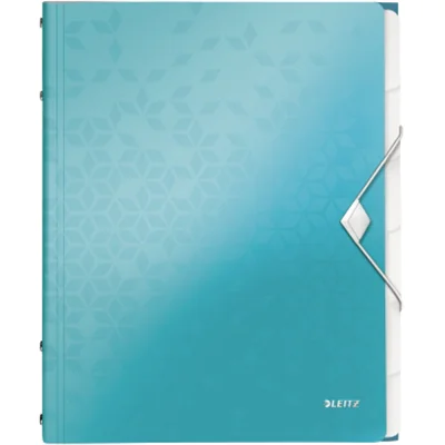 Leitz Ordnungsmappe WOW 46330051 DIN A4 6Fächer PP eisblau