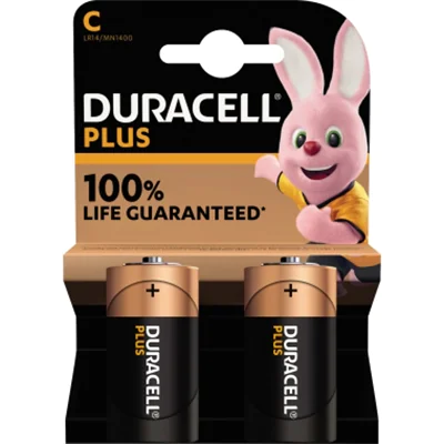 DURACELL Batterie Plus C/Baby LR14 Alkaline 1,5V 2 St./Pack.