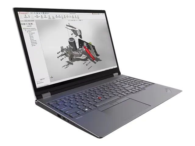 Lenovo ThinkPad P16 Gen 2 21FA - Intel Core i9 13980HX / 2.2 GHz - Win 11 Pro - RTX 4000 Ada - 64 GB RAM - 2 TB SSD TCG Opal Encryption 2, NVMe, Performance - 40.6 cm (16") IPS 3840 x 2400 (WQUXGA) - Wi-Fi 6E - Storm Gray (Oberseite), Villi Black (Unterse