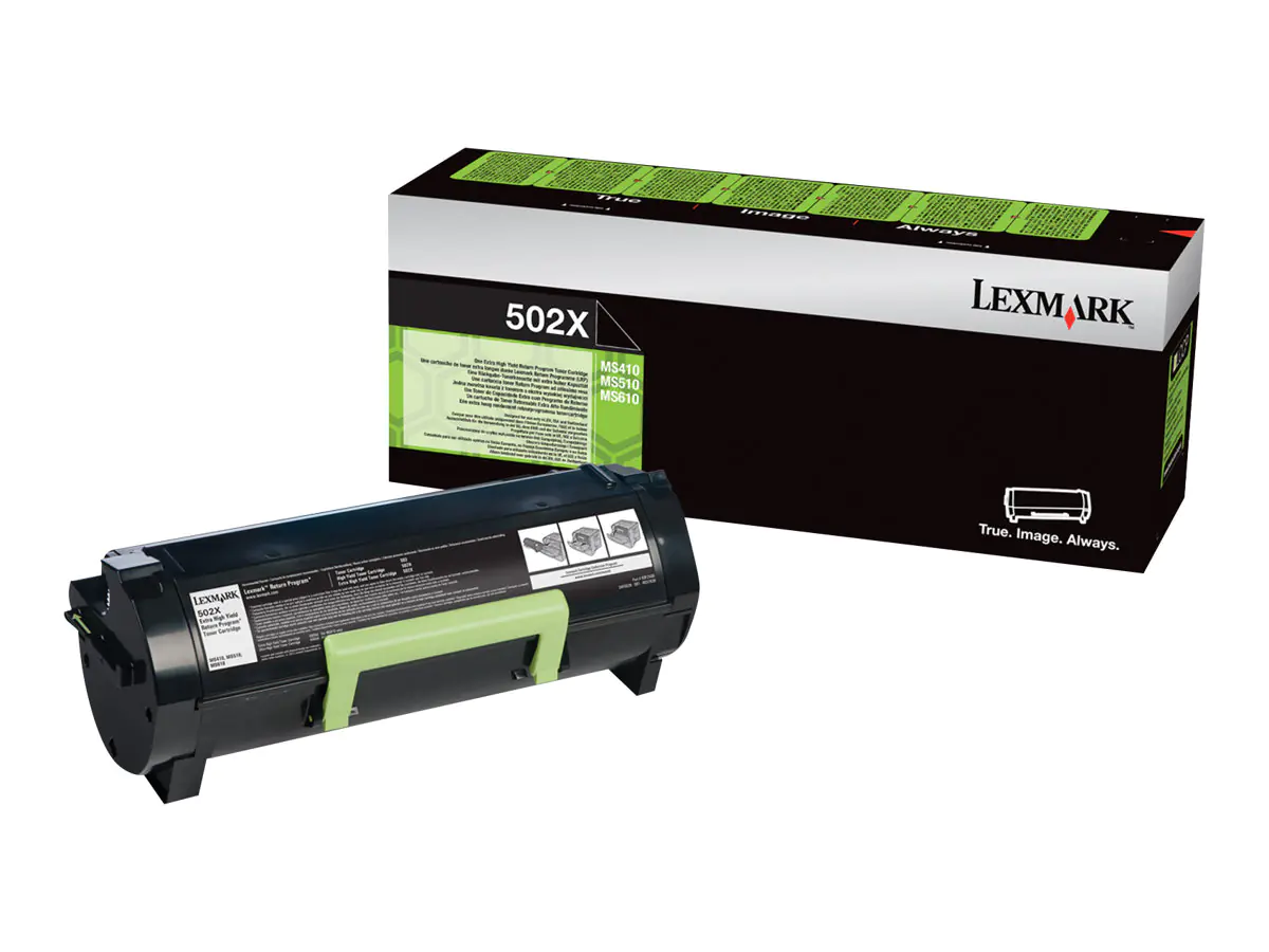 Lexmark 502X - Besonders hohe Ergiebigkeit - Schwarz - Original - Tonerpatrone LCCP, LRP - für Lexmark MS410d, MS410dn, MS415dn, MS510dn, MS510dtn, MS610de, MS610dn, MS610dte, MS610dtn