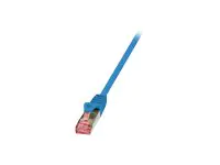 LogiLink PrimeLine - Patch-Kabel - RJ-45 (M) zu RJ-45 (M) - 5 m - SFTP, PiMF - CAT 6 - halogenfrei, ohne Haken - Blau