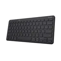 Trust Lyra - Tastatur - kompakt - kabellos - USB, Bluetooth, 2.4 GHz - Deutsch - Schwarz