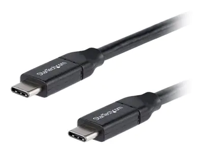StarTech USB-C auf USB-C Kabel mit 5A Power Delivery - St/St - 50cm - USB 2.0 - USB-IF zertifiziert - USB Typ C Kabel - USB-Kabel - 24 pin USB-C (M) zu 24 pin USB-C (M) - Thunderbolt 3 / USB 2.0 - 5 A - 50 cm - Schwarz