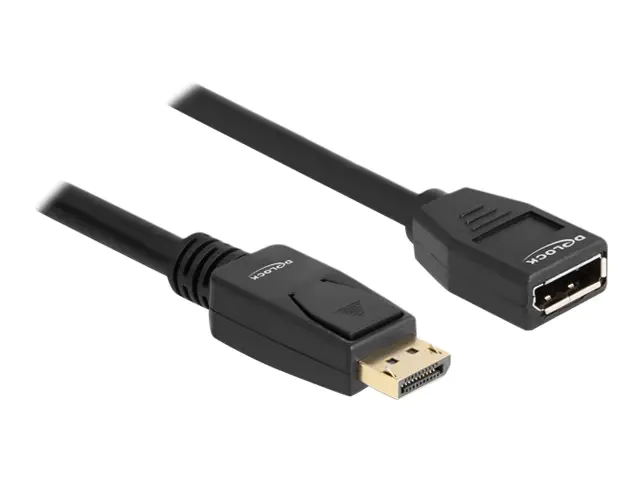 Delock - DisplayPort-Verlängerungskabel - DisplayPort (M) zu DisplayPort (W) - DisplayPort 1.2 - 5 m - unterstützt 4K 60 Hz (3840 x 2160) - Schwarz