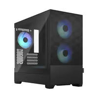 Fractal Design Pop Mini Air RGB - Tower - micro ATX - Seitenteil mit Fenster (gehärtetes Glas) - keine Spannungsversorgung (ATX) - Black TG Light Tint - USB/Audio - für Fractal Design Model D, Type D