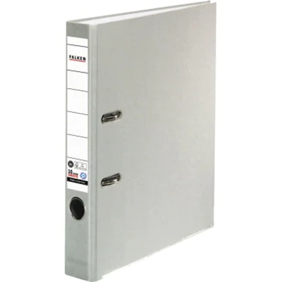 Falken Ordner Recycolor 50mm DIN A4 Rückenschild: geklebt Werkstoff: Pappe Material außen: Kraftpapier Material innen: Papier grau