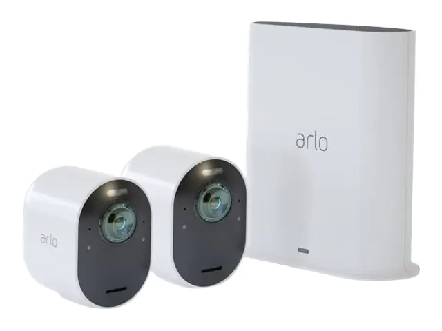 Arlo Ultra 2 Security System - Gateway + Kamera(s) - drahtlos (802.11b, 802.11g, 802.11n, 802.11ac, Bluetooth 4.2 LE) - 2 Kamera(s) - weiß