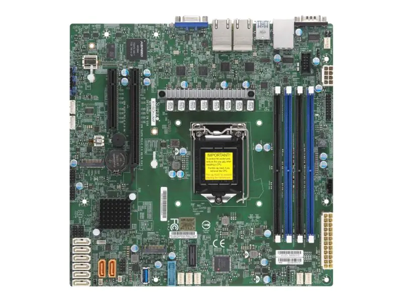 SUPERMICRO X11SCH-LN4F - Motherboard - micro ATX - LGA1151 Socket - C246 Chipsatz - USB 3.1 Gen 1, USB 3.1 Gen 2 - 4 x Gigabit LAN - Onboard-Grafik - für SC514 R407C; SC515 R407; SC813M FTQC-R407CB