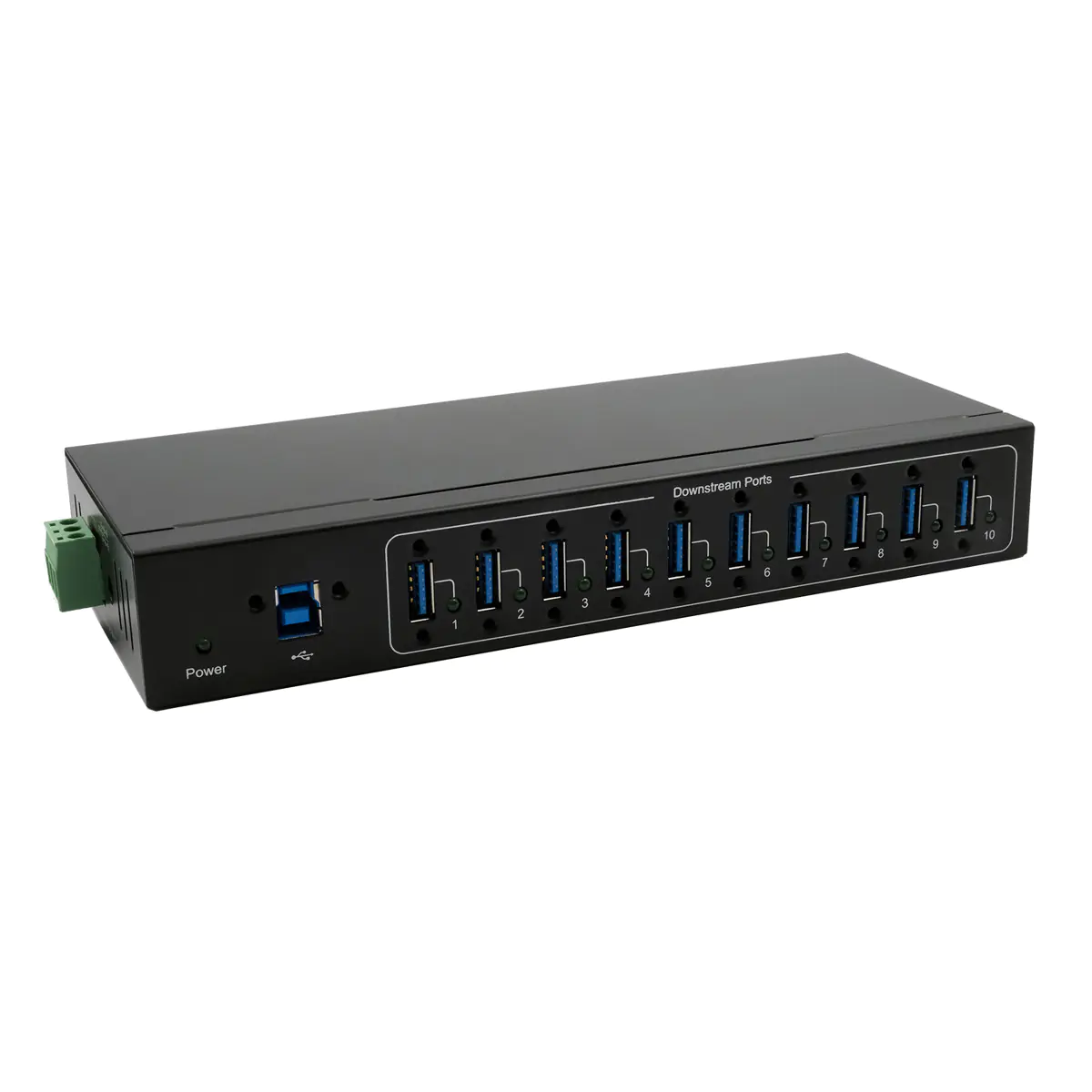 Exsys USB 3.2 Hub 10-Port Gen1 USB-Kabel USB-Kabel Din-Rail-Kit VIA VL811+ - Kabel-/Adapter