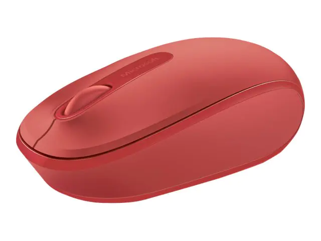 Microsoft Wireless Mobile Mouse 1850 - Maus - rechts- und linkshändig - optisch - 3 Tasten - kabellos - 2.4 GHz - kabelloser Empfänger (USB) - Flame Red