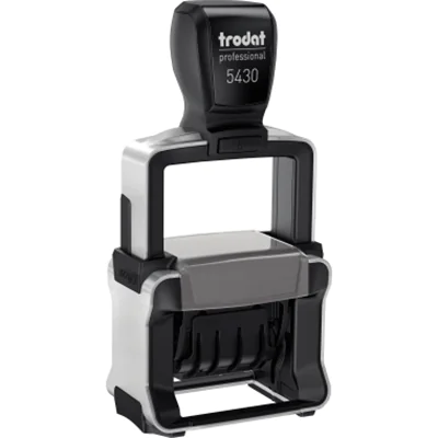 trodat® Datumstempel 5430/L 41 x 24 mm (B x H) EINGEGANGEN, BEZAHLT, GEBUCHT 3 Druckzeilen blau/rot