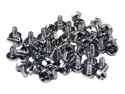 StarTech.com Ersatz PC-Montageschrauben 6-32x1/4 UNC - 50 Stück - Schrauben lang - Schrauben-Kit - Silber - 0.6 cm (Packung mit 50) SCREW6_32