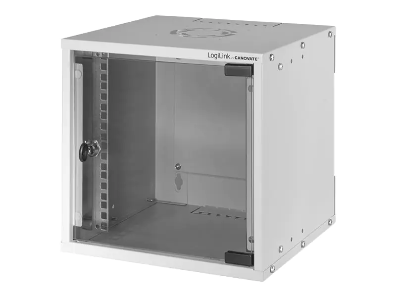 LogiLink SOHO - Schrank Netzwerkschrank - geeignet für Wandmontage - Hellgrau, RAL 7035 - 6U - 25.4 cm (10") W66Z30G