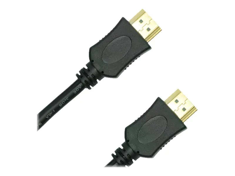 Jou Jye Computer AVC 200 - HDMI-Kabel mit Ethernet - HDMI männlich zu HDMI männlich - 10 m - dreifach abgeschirmtes Twisted Pair - Schwarz