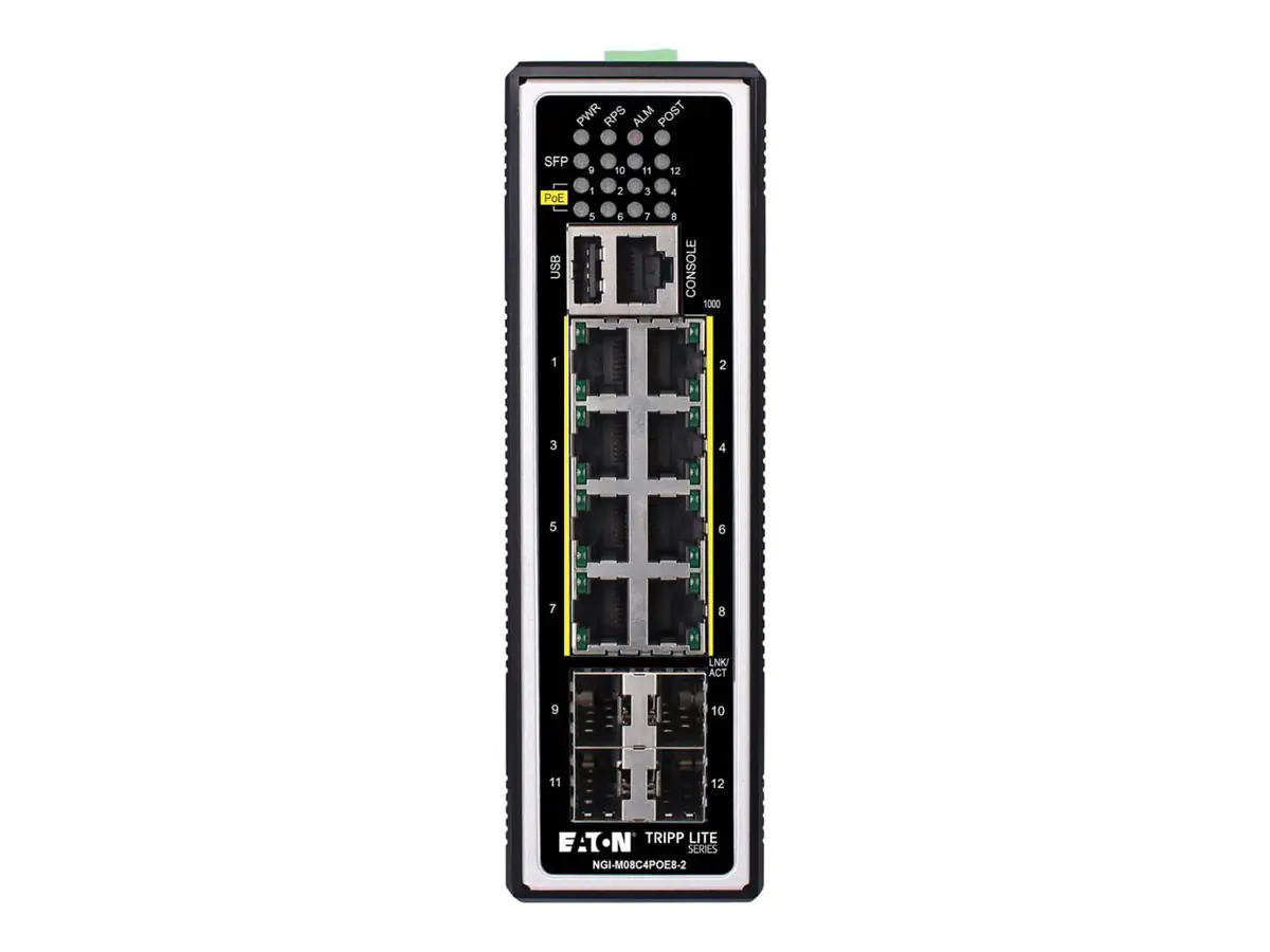 Tripp Eaton Tripp Lite series 8-Port Managed Industrial Gigabit Ethernet Switch - Layer 2, 1
