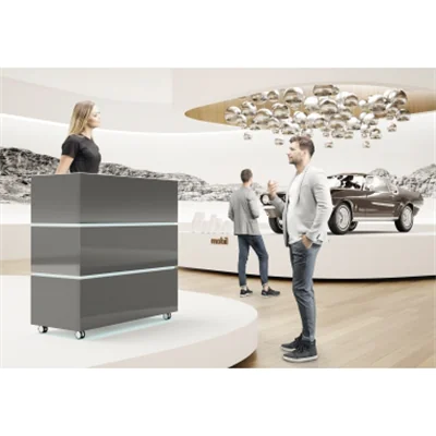 Theke Little Pearl 1.060x1.133x505mm grau