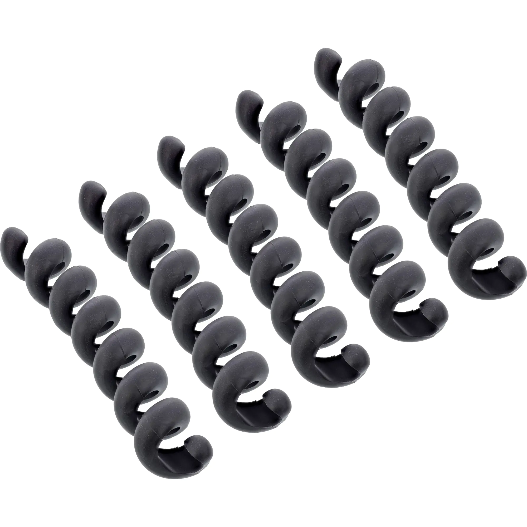 InLine 5er Pack Kabelspirale - Kabelmanager 1-fach - 100x16mm - schwarz