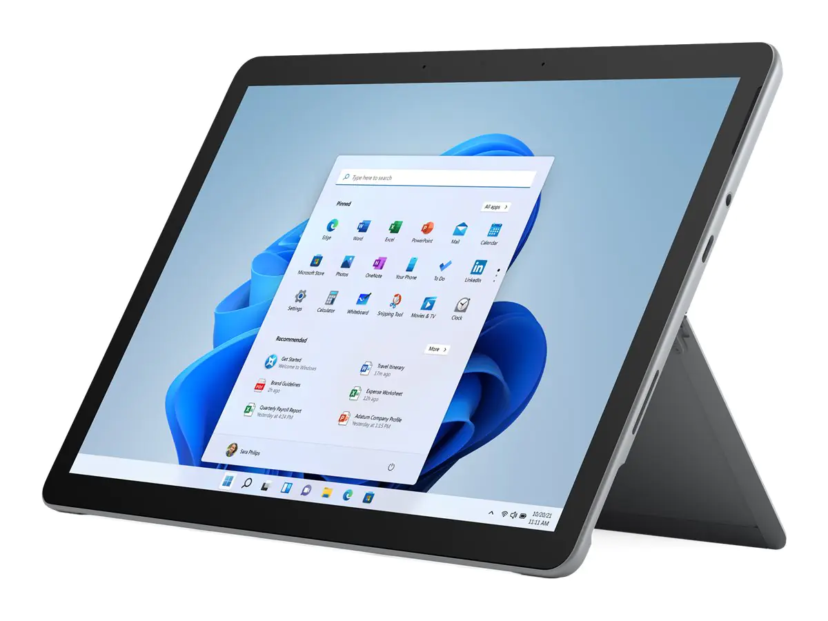 Microsoft Surface Go 3 - Tablet - Intel Pentium Gold 6500Y / 1.1 GHz - Win 11 Pro - UHD Graphics 615 - 4 GB RAM - 64 GB eMMC - 26.7 cm (10.5") Touchscreen 1920 x 1280 - NFC, Wi-Fi 6 - Platin - für Bildungseinrichtungen, kommerziell