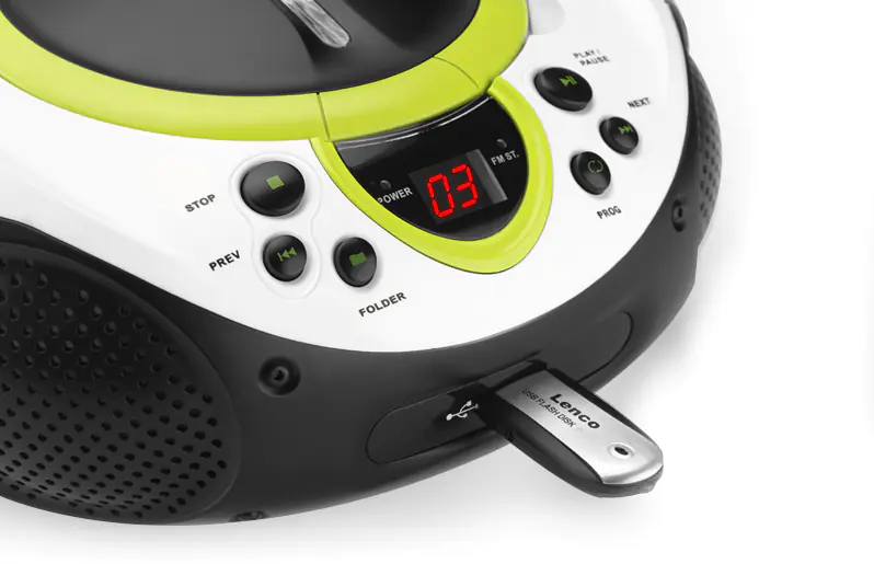 Lenco SCD-38 USB - Ghettoblaster - 2 Watt - grün
