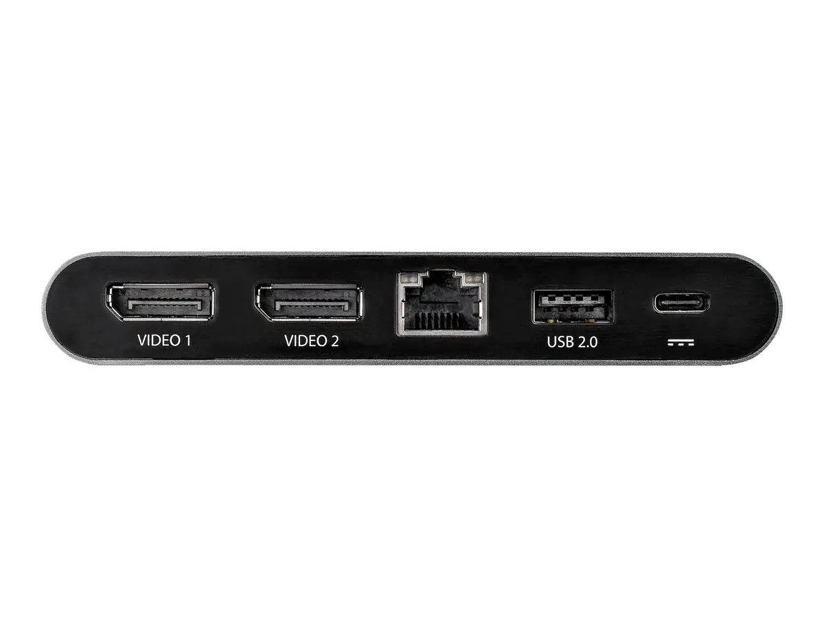 StarTech USB C Dock, 4K Dual Monitor DisplayPort, Mini Laptop Docking Station, 100W Power Delivery Passthrough, GbE, 2-Port USB-A Hub, USB Type-C Multiport Adapter 3.3' Cable, Dual DP - Portable USB-C Dock (DK30C2DAGPD) - Dockingstation - USB-C - 2 x DP -