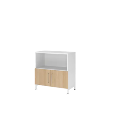 Hammerbacher Regalschrank FlexWall 800 x 828 x 417 mm (B x H x T) Flügeltür ohne Rollen Holz