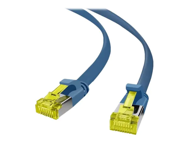 Helos Ultra Slim - Patch-Kabel - RJ-45 (M) zu RJ-45 (M) - 7.5 m - SFTP, PiMF - CAT 6a - IEEE 802.3af/IEEE 802.3at/IEEE 802.3bt - halogenfrei - Blau