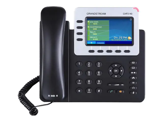 Grandstream GXP2140 Enterprise IP Phone - VoIP-Telefon - fünfwegig Anruffunktion - SIP, RTCP, RTP, SRTP - mehrere Leitungen