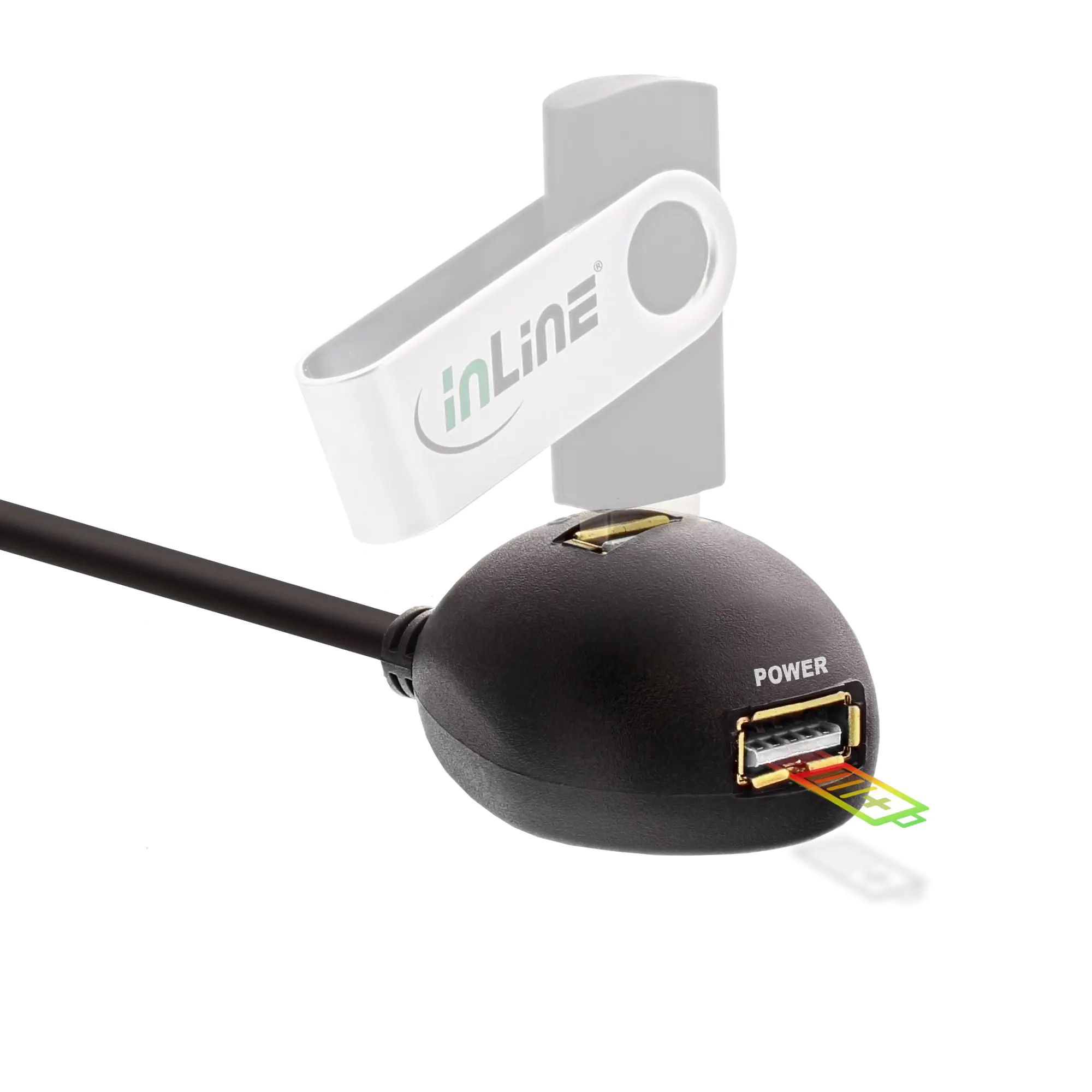 InLine USB 3.2 Gen.1 Verlängerung - A Stecker auf 2x A Buchse - Standfuß - 2m 35652