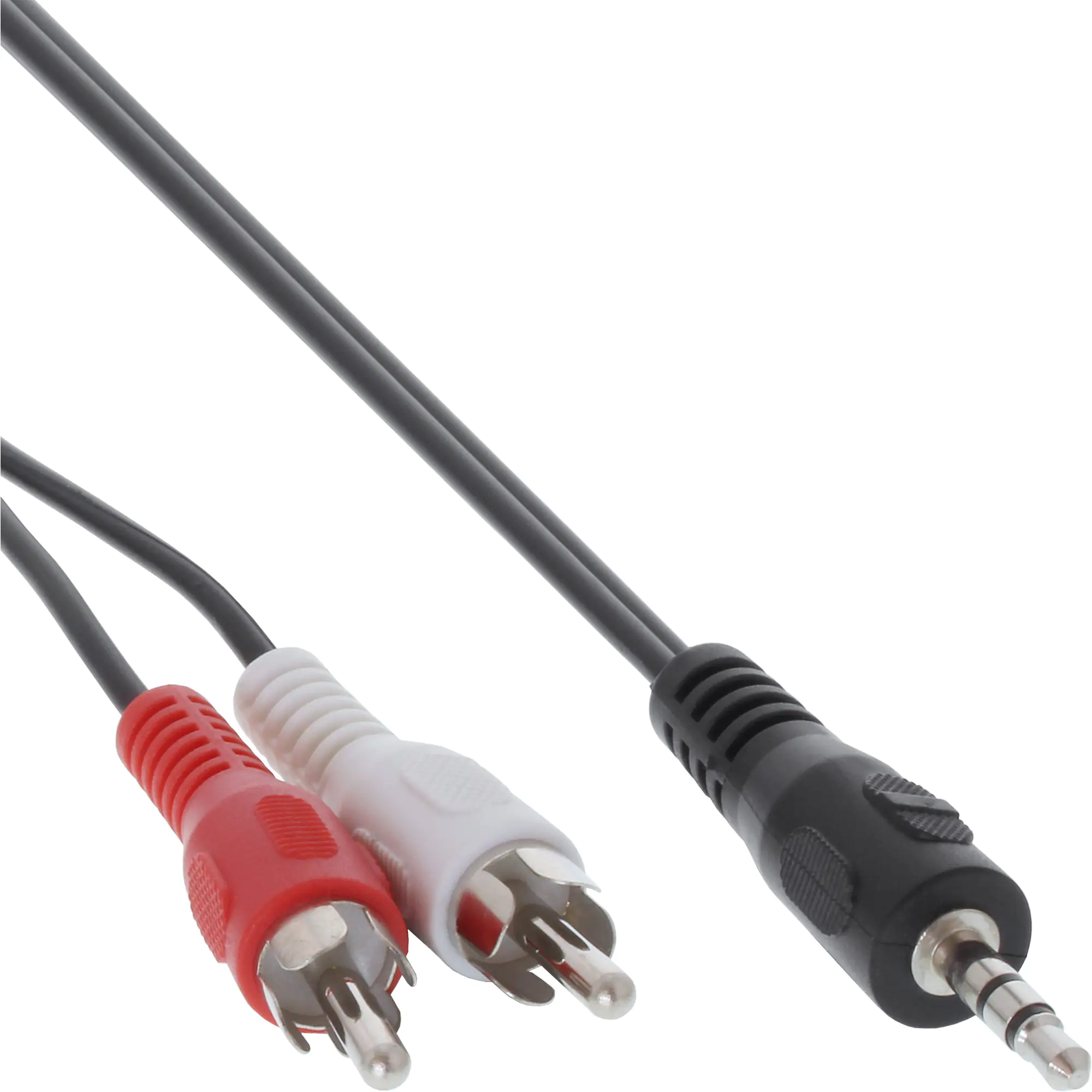 InLine - Audiokabel - mini-phone stereo 3.5 mm männlich zu RCA x 2 männlich - 5 m - Schwarz