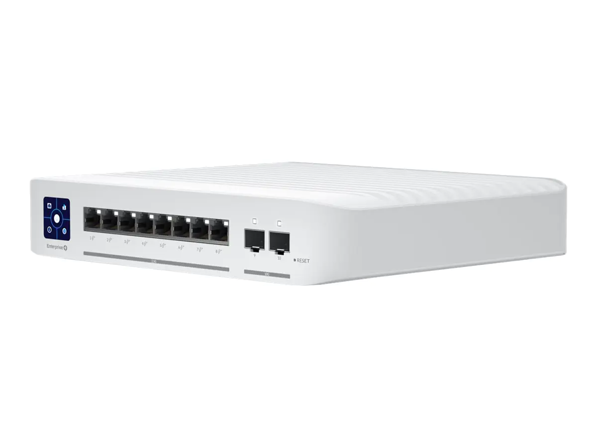 Ubiquiti UniFi Enterprise - Switch - L3 - managed - 8 x 10/100/1000/2.5G (PoE+) + 2 x 1 Gigabit/10 Gigabit SFP+ (Uplink) - Desktop - PoE+ (120 W)