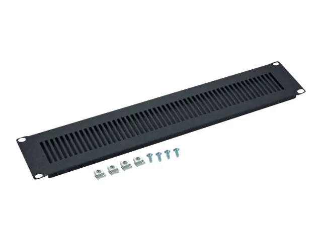 VALUE - Blindabdeckung - Vorderseite - Schwarz, RAL 9005 - 2U - 48.3 cm (19")