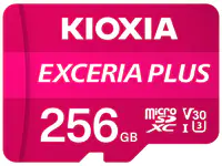 KIOXIA EXCERIA PLUS - Flash-Speicherkarte - 256 GB - A1 / Video Class V30 / UHS-I U3 / Class10 - microSDXC UHS-I
