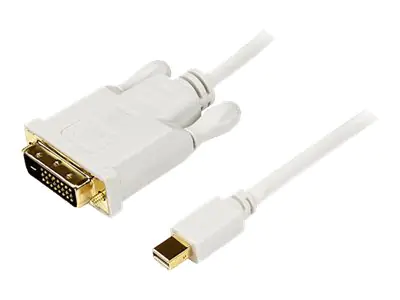 StarTech 1,8m Mini DisplayPort auf DVI Kabel (Stecker/Stecker) - mDP zu DVI Adapter / Konverter für PC / Mac - 1920x1200 - Weiß - DisplayPort-Kabel - Mini DisplayPort (M) zu DVI-D (M) - 1.82 m - Daumenschrauben - weiß
