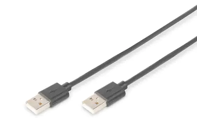 ASSMANN - USB-Kabel - USB (M) zu USB (M) - USB 2.0 - 1 m - geformt - Schwarz